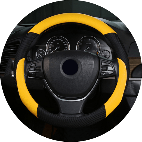 4447 78743ec8a99ea829acff1fcd1d3d4aa0 Yellow & Black Soft Steering Wheel Wrap